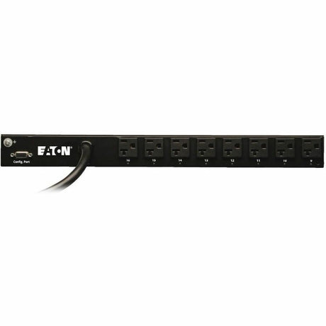 Eaton 1.9kW Single-Phase Switched PDU - LX Interface, 120V Outlets (16 5-15/20R), L5-20P/5-20P Input, 12 ft. (3.66 m) Cord, 1U Rack-Mount, TAA — PDUMH20NET