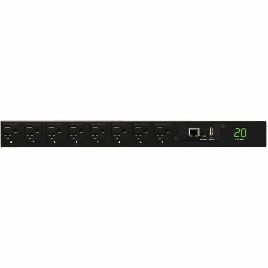 Eaton 1.9kW Single-Phase Switched PDU - LX Interface, 120V Outlets (16 5-15/20R), L5-20P/5-20P Input, 12 ft. (3.66 m) Cord, 1U Rack-Mount, TAA — PDUMH20NET