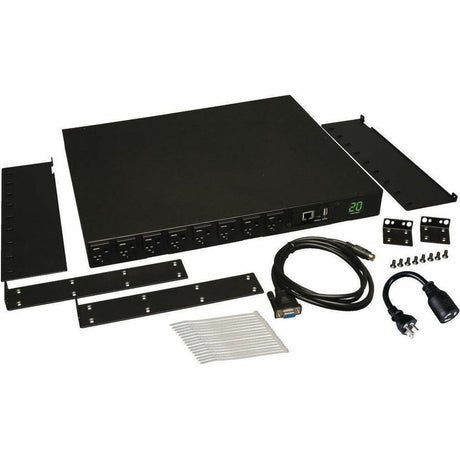 Eaton 1.9kW Single-Phase Switched PDU - LX Interface, 120V Outlets (16 5-15/20R), L5-20P/5-20P Input, 12 ft. (3.66 m) Cord, 1U Rack-Mount, TAA — PDUMH20NET