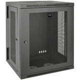 Eaton Tripp Lite Series SmartRack 15U Low-Profile Switch-Depth Wall-Mount Half-Height Rack Enclosure, Hinged Back — SRW15US