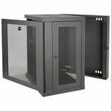 Eaton Tripp Lite Series SmartRack 15U Low-Profile Switch-Depth Wall-Mount Half-Height Rack Enclosure, Hinged Back — SRW15US