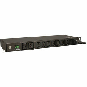 Eaton Tripp Lite Series 3.7kW Single-Phase Local Metered PDU, 208/230V (8 C13 & 2 C19), C20 / L6-20P Adapter, 12 ft. (3.66 m) Cord, 1U Rack-Mount, TAA — PDUMH20HV