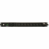 Eaton Tripp Lite Series 3.7kW Single-Phase Local Metered PDU, 208/230V (8 C13 & 2 C19), C20 / L6-20P Adapter, 12 ft. (3.66 m) Cord, 1U Rack-Mount, TAA — PDUMH20HV