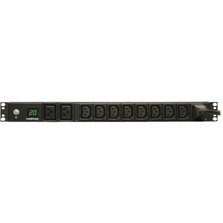 Eaton Tripp Lite Series 3.7kW Single-Phase Local Metered PDU, 208/230V (8 C13 & 2 C19), C20 / L6-20P Adapter, 12 ft. (3.66 m) Cord, 1U Rack-Mount, TAA — PDUMH20HV