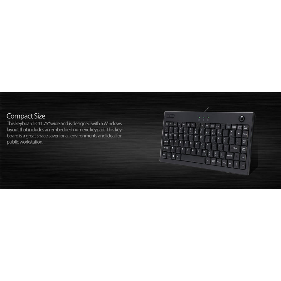 Adesso AKB-310UB Mini Trackball Keyboard — AKB-310UB