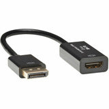 Eaton Tripp Lite Series DisplayPort to HDMI 4K Active Adapter Video Converter, DP Ver 1.2, HDCP, 4K 30Hz (M/F), 6-in. (15.24 cm) — P136-06N-UHD-V2