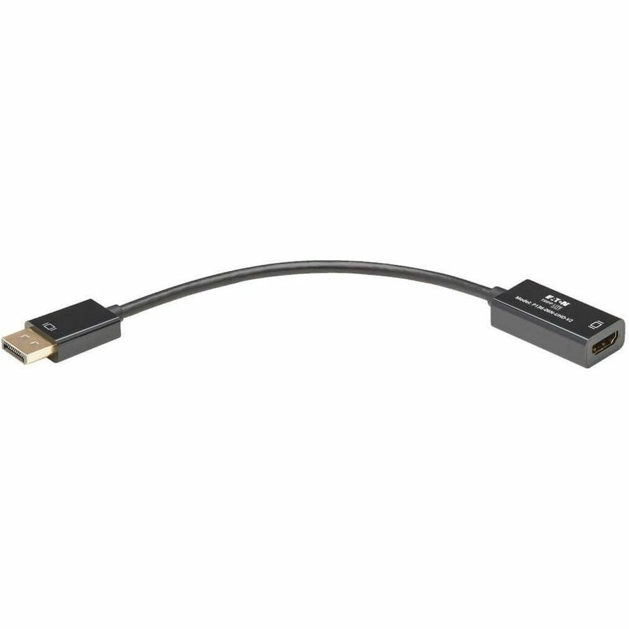Eaton Tripp Lite Series DisplayPort to HDMI 4K Active Adapter Video Converter, DP Ver 1.2, HDCP, 4K 30Hz (M/F), 6-in. (15.24 cm) — P136-06N-UHD-V2