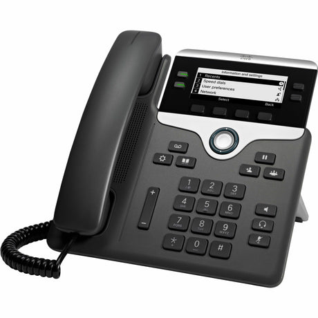 Cisco 7841 IP Phone - Corded - Corded - Tabletop, Wall Mountable - Black - TAA Compliant — CP-7841-3PCC-K9=