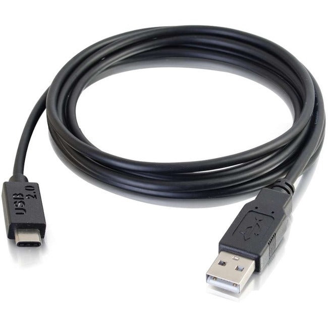 C2G 3ft (0.9m) USB 2.0 USB-C to USB-A Cable M/M - Black — 28870