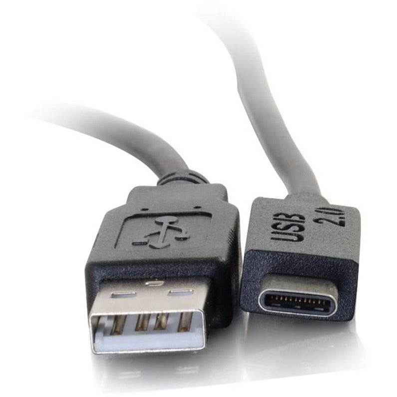 C2G 3ft (0.9m) USB 2.0 USB-C to USB-A Cable M/M - Black — 28870