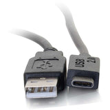 C2G 3ft (0.9m) USB 2.0 USB-C to USB-A Cable M/M - Black — 28870