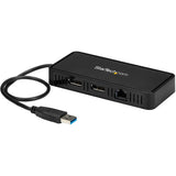StarTech.com USB 3.0 Mini Dock - Dual Monitor USB Type-A Laptop Docking Station - DisplayPort 4K 60Hz & Gigabit Ethernet - 1' (30cm) cable — USBA2DPGB