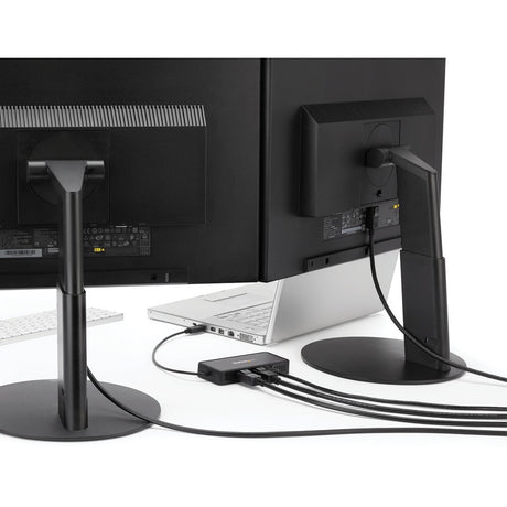 StarTech.com USB 3.0 Mini Dock - Dual Monitor USB Type-A Laptop Docking Station - DisplayPort 4K 60Hz & Gigabit Ethernet - 1' (30cm) cable — USBA2DPGB