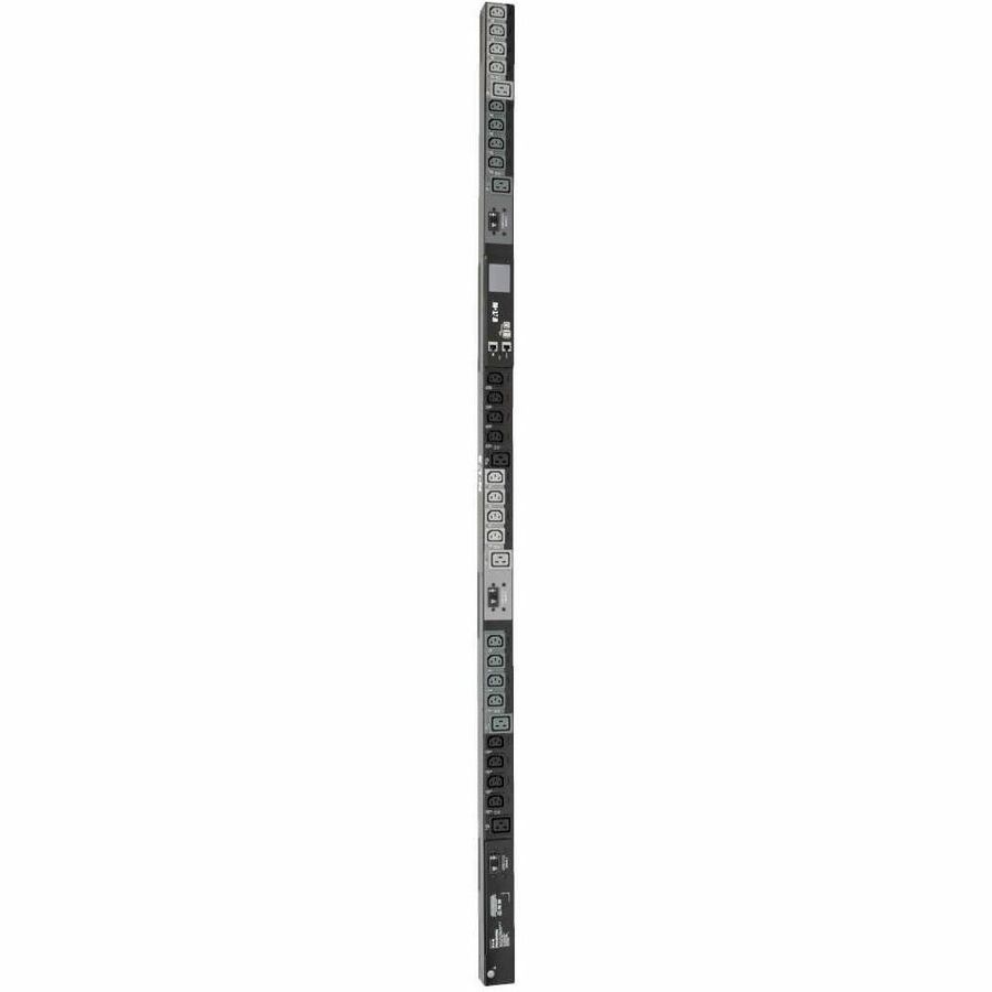Eaton 10kW 200-240V 3PH Switched PDU - LX Interface, Gigabit, 30 Outlets, L21-30P Input, LCD, 3 m Cord, 0U 1.8 m Height, TAA — PDU3EVSR10L2130