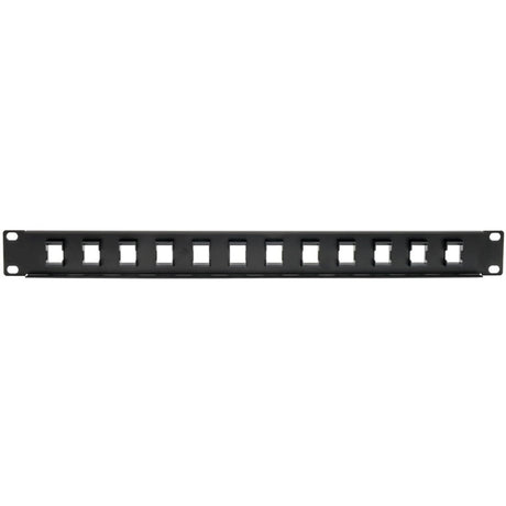 Eaton Tripp Lite Series 12-Port 1U Rack-Mount Unshielded Blank Keystone/Multimedia Patch Panel, RJ45 Ethernet, USB, HDMI, Cat5e/6 — N062-012-KJ
