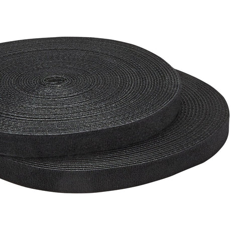 StarTech.com Hook-and-Loop Cable Management Tie - 25 ft. Roll - Black - Cut-to-Size Cable Wrap / Straps — HKLP25