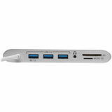 Eaton Tripp Lite Series USB-C Dock, Dual Display - 4K HDMI/mDP, VGA, USB 3.x (5Gbps), USB-A/C Hub, GbE, Memory Card, 100W PD Charging — U442-DOCK1