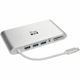 Eaton Tripp Lite Series USB-C Dock, Dual Display - 4K HDMI/mDP, VGA, USB 3.x (5Gbps), USB-A/C Hub, GbE, Memory Card, 100W PD Charging — U442-DOCK1