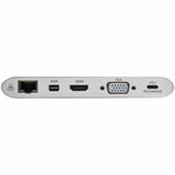 Eaton Tripp Lite Series USB-C Dock, Dual Display - 4K HDMI/mDP, VGA, USB 3.x (5Gbps), USB-A/C Hub, GbE, Memory Card, 100W PD Charging — U442-DOCK1