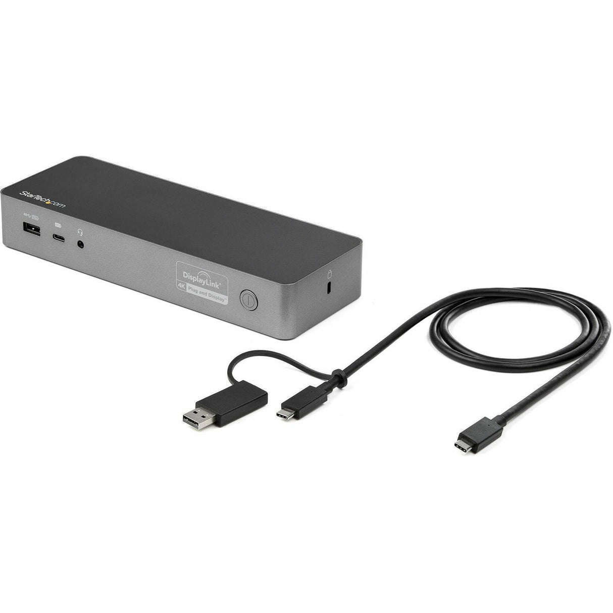 StarTech.com Universal Laptop Docking Station, Hybrid USB-C & USB-A Dock, Dual 4K DP & HDMI, 60W PD, Mac / Windows / Chrome OS, GbE — DK30C2DPPD