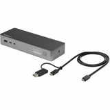 StarTech.com Universal Laptop Docking Station, Hybrid USB-C & USB-A Dock, Dual 4K DP & HDMI, 60W PD, Mac / Windows / Chrome OS, GbE — DK30C2DPPD