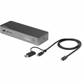 StarTech.com Universal Laptop Docking Station, Hybrid USB-C & USB-A Dock, Dual 4K DP & HDMI, 60W PD, Mac / Windows / Chrome OS, GbE — DK30C2DPPD