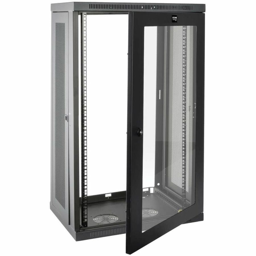 Eaton Tripp Lite Series SmartRack 21U Low-Profile Switch-Depth Wall-Mount Half-Height Rack Enclosure, Clear Acrylic Window — SRW21UG