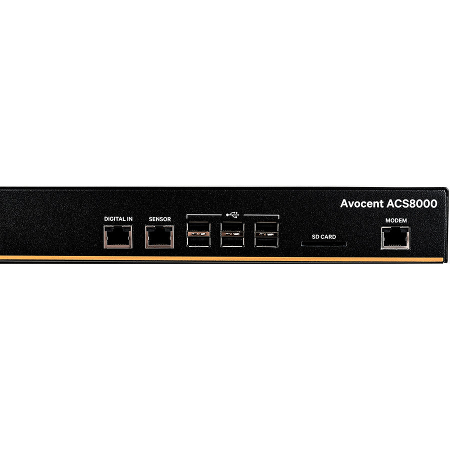 Vertiv Avocent 32-port ACS8000 Console System with dual AC Power Supply and analog modem, non-TAA — ACS8032MDAC-400