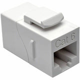 Eaton Tripp Lite Series Cat6 Straight-Through Modular In-Line Snap-In Coupler (RJ45 F/F), White, TAA — N235-001-WH
