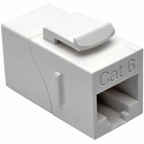 Eaton Tripp Lite Series Cat6 Straight-Through Modular In-Line Snap-In Coupler (RJ45 F/F), White, TAA — N235-001-WH
