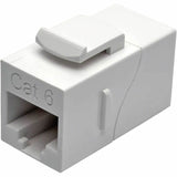 Eaton Tripp Lite Series Cat6 Straight-Through Modular In-Line Snap-In Coupler (RJ45 F/F), White, TAA — N235-001-WH