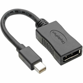 Eaton Tripp Lite Series Keyspan Mini DisplayPort to DisplayPort Adapter, 4K 60 Hz, Black (M/F), 6-in. (15.24 cm) — P139-06N-DP4K6B
