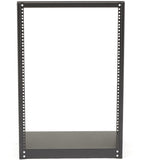 StarTech.com 2-Post 16U Heavy-Duty Desktop Server Rack, Small Open Frame 19in Network Rack for Home/Office IT Equipment, TAA Compliant — 2POSTRACK16