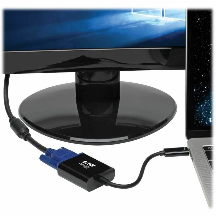 Eaton Tripp Lite Series USB-C to VGA Adapter with Alternate Mode - DP 1.2, Black — U444-06N-VB-AM