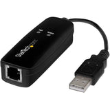 StarTech.com USB 2.0 Fax Modem - 56K External Hardware USB Dial Up V.92 Modem/ Dongle/Adapter - Computer Data Modem USB to Telephone Jack — USB56KEMH2
