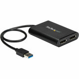 StarTech.com USB to Dual DisplayPort Adapter - 4K 60Hz - USB 3.0 5Gbps - USB Dual Monitor Adapter - Dual DisplayPort Adapter - DisplayLink Certified — USB32DP24K60