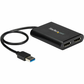 StarTech.com USB to Dual DisplayPort Adapter - 4K 60Hz - USB 3.0 5Gbps - USB Dual Monitor Adapter - Dual DisplayPort Adapter - DisplayLink Certified — USB32DP24K60