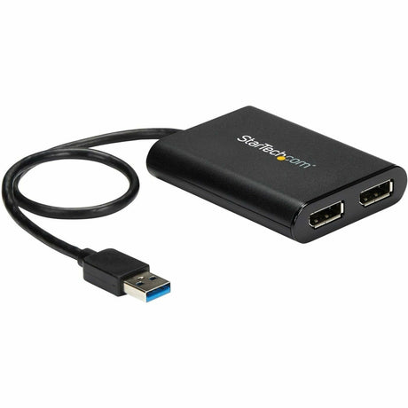StarTech.com USB to Dual DisplayPort Adapter - 4K 60Hz - USB 3.0 5Gbps - USB Dual Monitor Adapter - Dual DisplayPort Adapter - DisplayLink Certified — USB32DP24K60