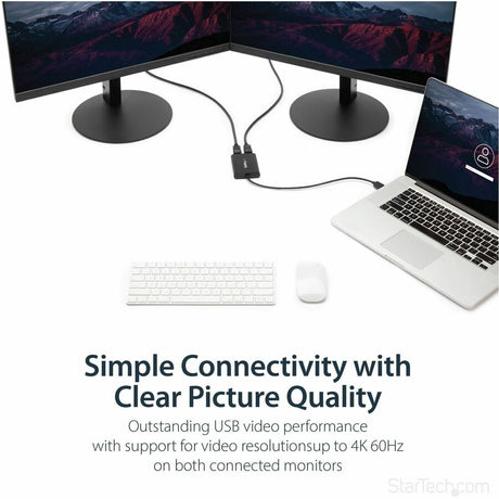 StarTech.com USB to Dual DisplayPort Adapter - 4K 60Hz - USB 3.0 5Gbps - USB Dual Monitor Adapter - Dual DisplayPort Adapter - DisplayLink Certified — USB32DP24K60
