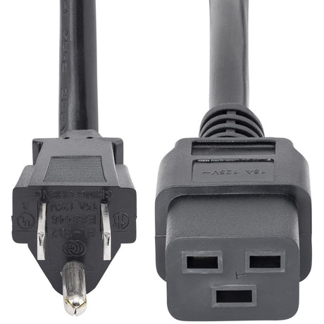 StarTech.com 3ft (1m) Heavy Duty Power Cord, NEMA 5-15P to C19, 15A 125V, 14AWG, Computer Power Cord, Heavy Gauge Power Cable — PXT515C19143