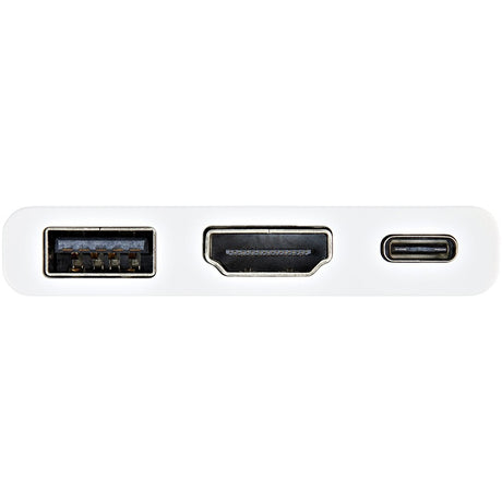 StarTech.com USB C Multiport Adapter with HDMI 4K & 1x USB 3.0 - PD - Mac & Windows - White USB Type C All in One Video Adapter — CDP2HDUACPW