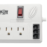 Eaton Tripp Lite Series 8-Outlet Surge Protector with DSL/Phone Line/Modem Surge Protection - 3150 Joules, 6 ft. (1.83 m) Cord, TAA — TLP806TELTAA