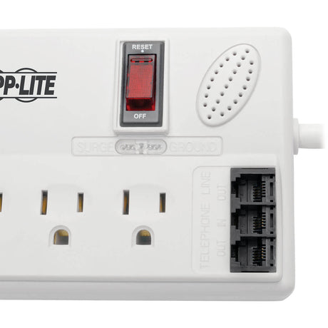 Eaton Tripp Lite Series 8-Outlet Surge Protector with DSL/Phone Line/Modem Surge Protection - 3150 Joules, 6 ft. (1.83 m) Cord, TAA — TLP806TELTAA
