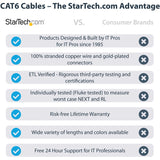 StarTech.com 30ft CAT6 Ethernet Cable - Black Snagless Gigabit - 100W PoE UTP 650MHz Category 6 Patch Cord UL Certified Wiring/TIA — N6PATCH30BK