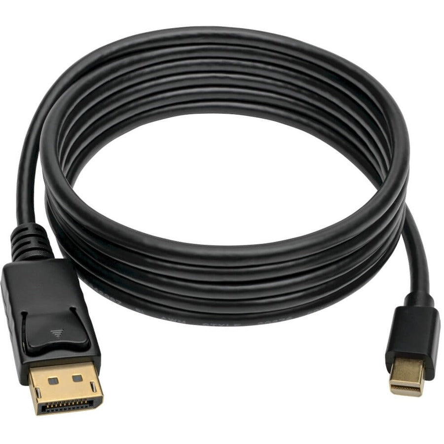 Eaton Tripp Lite Series Mini DisplayPort to DisplayPort Adapter Cable, 4K 60 Hz (M/M), DP Latching Connector, Black, 6 ft. (1.8 m) — P583-006-BK