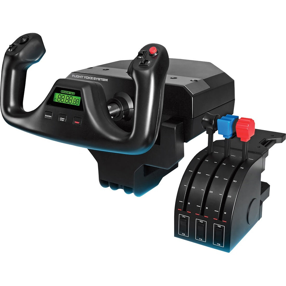 Saitek Flight Yoke System Professional Simulation Yoke and Throttle Quadrant — 945-000023