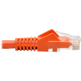 Eaton Tripp Lite Series Cat6 Gigabit Snagless Molded (UTP) Ethernet Cable (RJ45 M/M), PoE, Orange, 15 ft. (4.57 m) — N201-015-OR