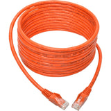 Eaton Tripp Lite Series Cat6 Gigabit Snagless Molded (UTP) Ethernet Cable (RJ45 M/M), PoE, Orange, 15 ft. (4.57 m) — N201-015-OR