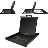 StarTech.com Rackmount KVM Console - 1U 19" LCD Monitor Single Port VGA KVM Server Rack Drawer includes Cables & Hardware - USB Support — RKCONS1901