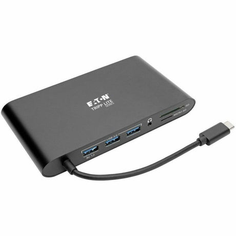 Eaton Tripp Lite Series USB-C Dock, Dual Display - 4K HDMI / mDP, VGA, USB 3.x (5Gbps), USB-A/C Hub, GbE, Memory Card, 100W PD Charging — U442-DOCK1-B